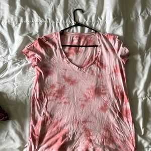 Tie-dye pink and white Victoria secret Pink tshirt